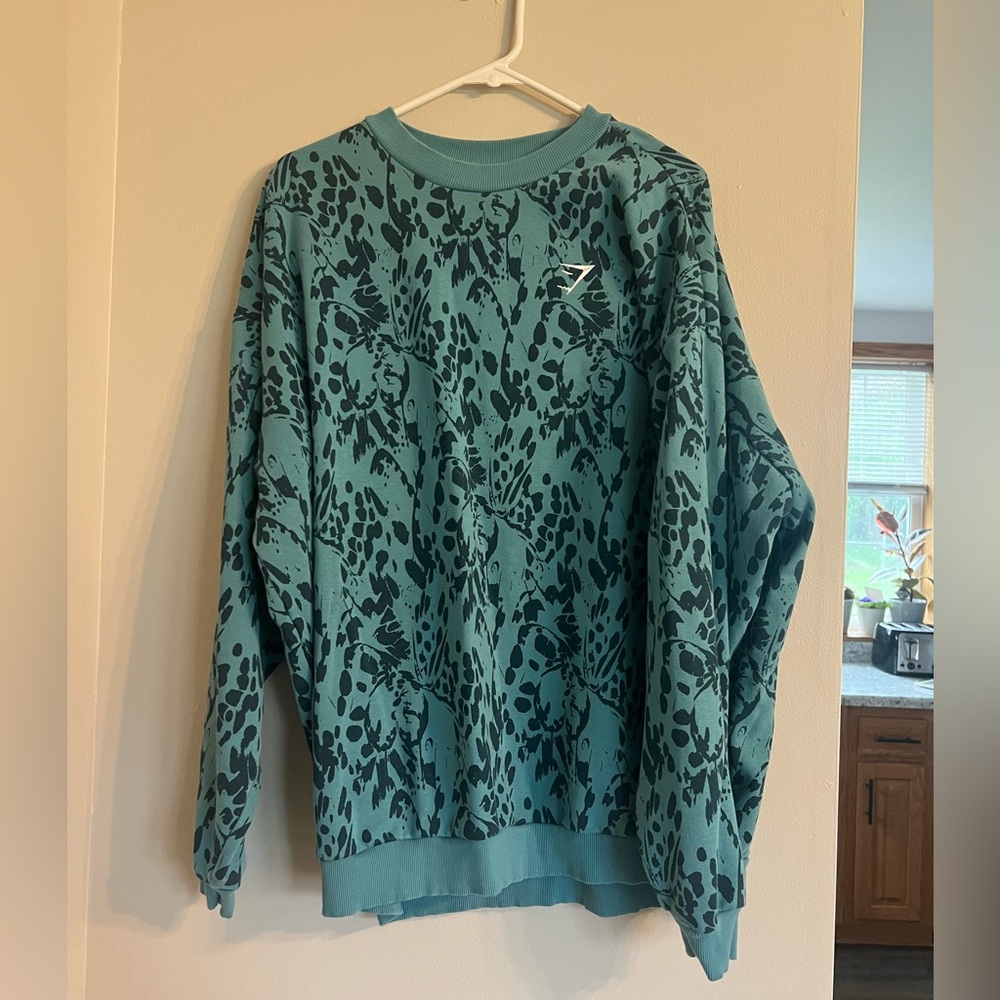 Gymshark Blue Oversized Crew Neck Sweater